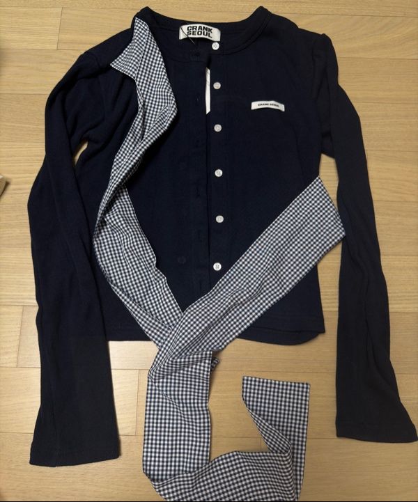 トップス CRANK Ribbon Tide Knit Cardigan MUSINSA | CRANK Ribbon Tide Knit Cardigan_Navy