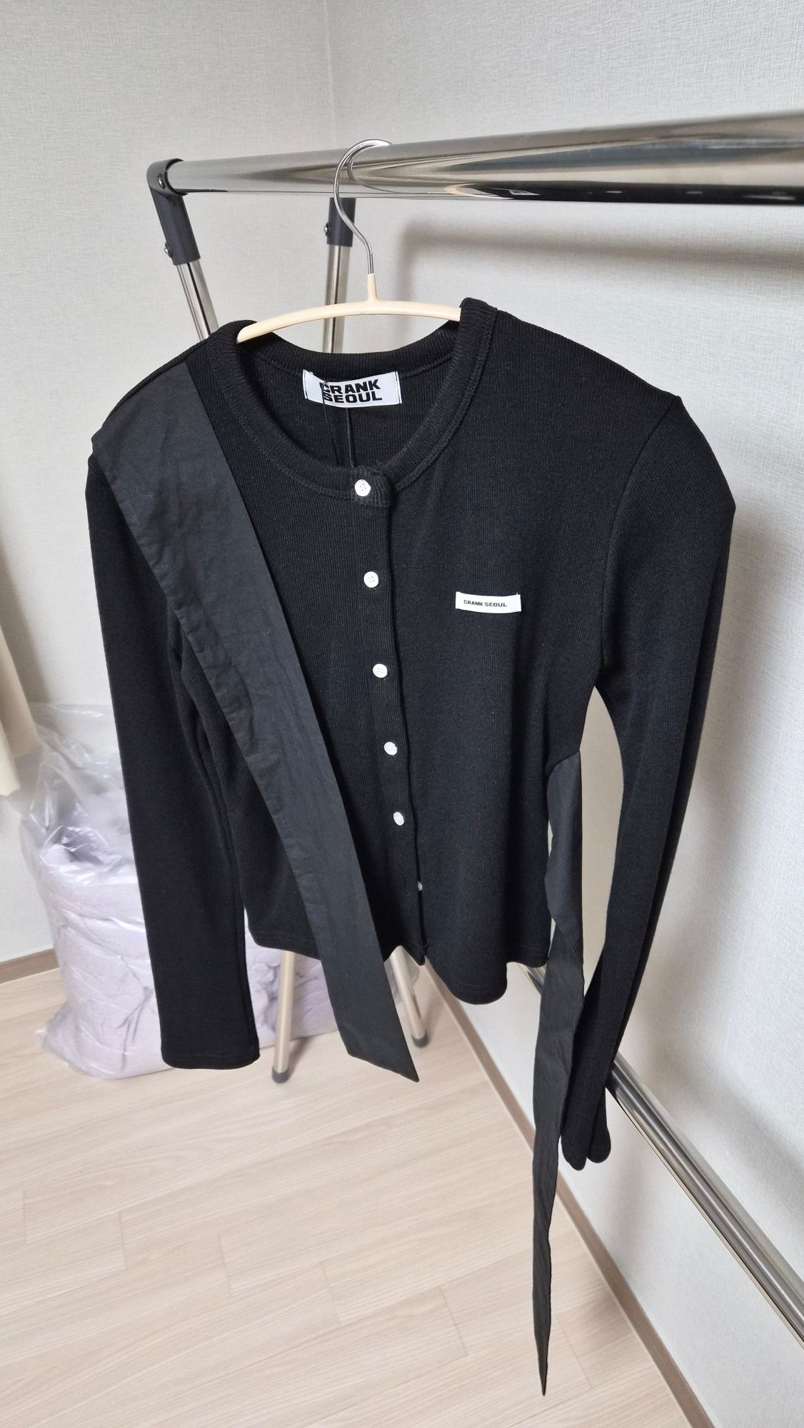 トップス CRANK Ribbon Tide Knit Cardigan MUSINSA | CRANK Ribbon Tide Knit Cardigan_Black