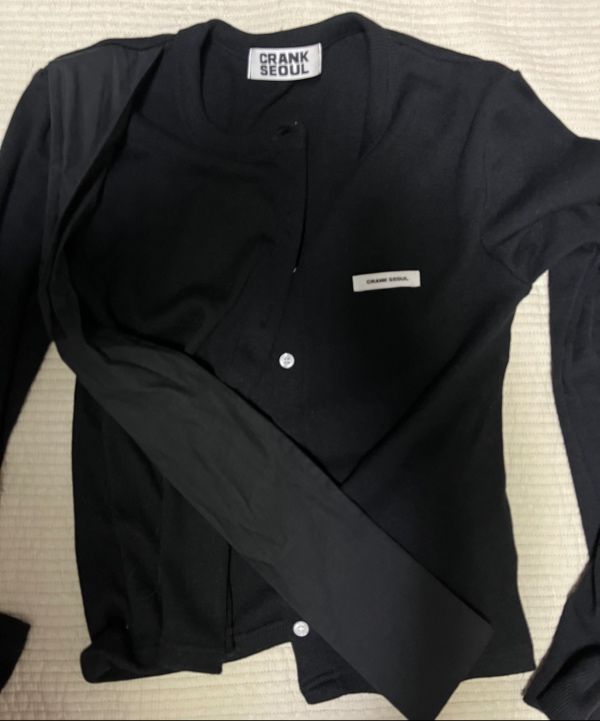 トップス CRANK Ribbon Tide Knit Cardigan MUSINSA | CRANK Ribbon Tide Knit Cardigan_Black