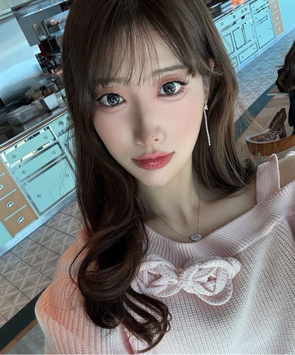 ILLIGO ♡ Bloom Bow Off-Shoulder Knit MUSINSA | ILLIGO Bloom Bow Off-Shoulder Knit Pink