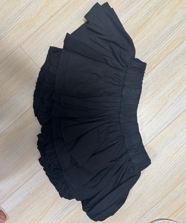 MUSINSA | KHAKIPOINT Cancan Skirt Pants (black)