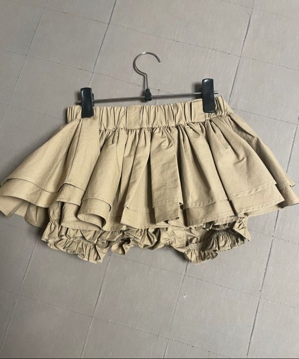 MUSINSA | KHAKIPOINT Cancan Skirt Pants (beige)