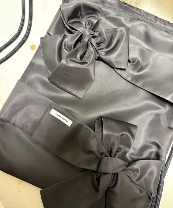 CRANK Double Ribbon Tide Top 黒⭐︎美品　即日発送可能 MUSINSA公式 | CRANK ダブルリボンタイドストリングバッグ_ブラック