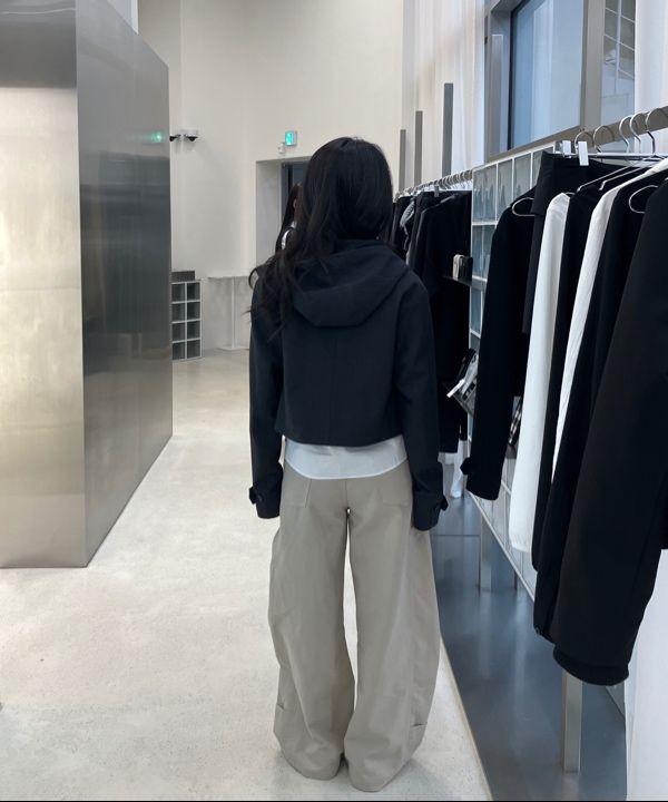MUSINSA公式 | MISEKI SEOUL Cowl neck button Jacket BLACK