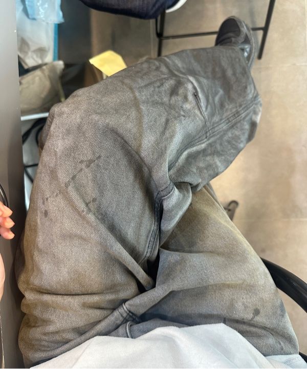 MUSINSA | AAKAM Dirty Gradation Denim Pants (Gray)