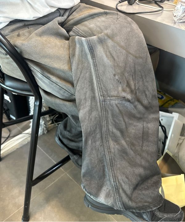 MUSINSA | AAKAM Dirty Gradation Denim Pants (Gray)