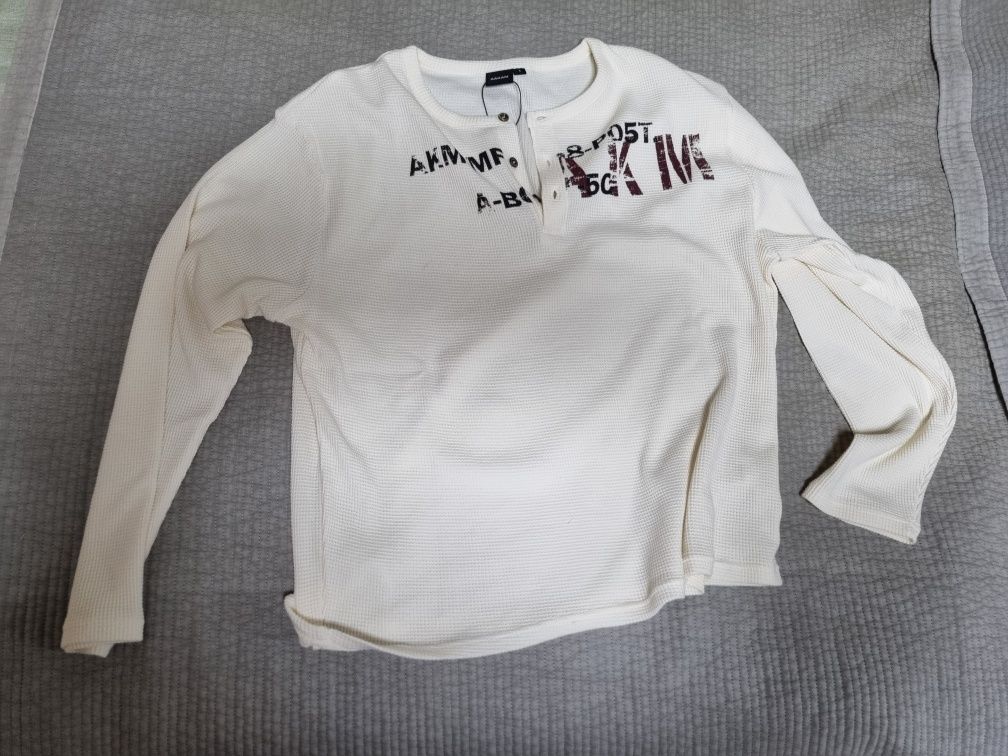 MUSINSA | AAKAM Waffle Henry Neck Long Sleeve (Ivory)