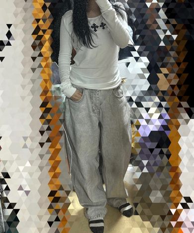 AAKAM Studded CROS2 Hooded Long Sleeve (White) 【美品】AAKAM CROS2 