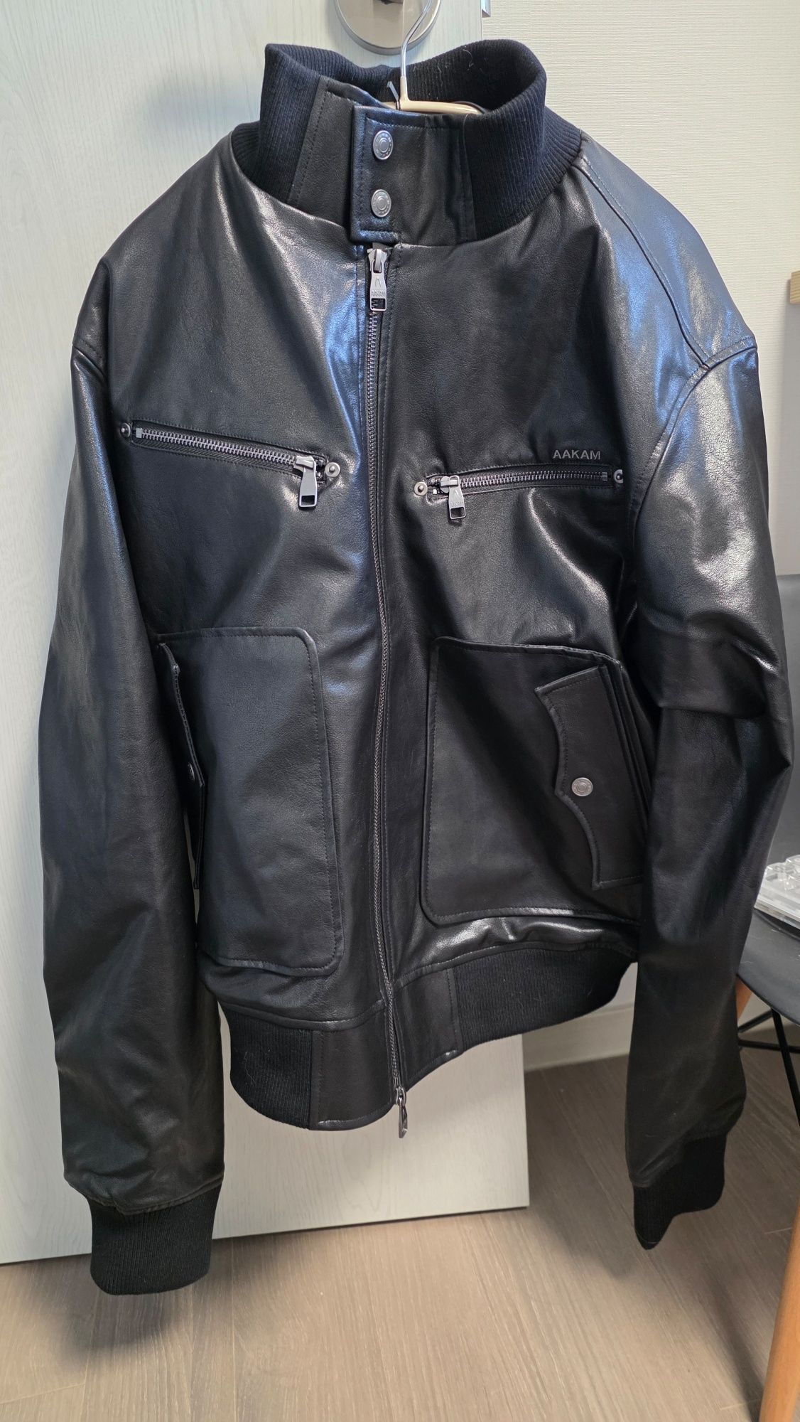 AAKAM ウエスタン　レザー ジャケット ブラック 韓国　musinsa MUSINSA公式 | AAKAM Western Collar Leather Jacket (Black)