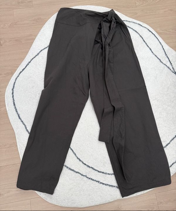 MUSINSA | FLAREUP Layered Wrap Trousers (FL-255_Charcoal)