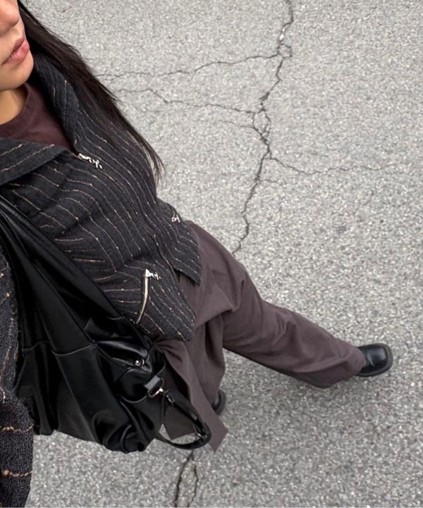 MUSINSA公式 | FLAREUP Layered Wrap Trousers (FL-255_Charcoal)