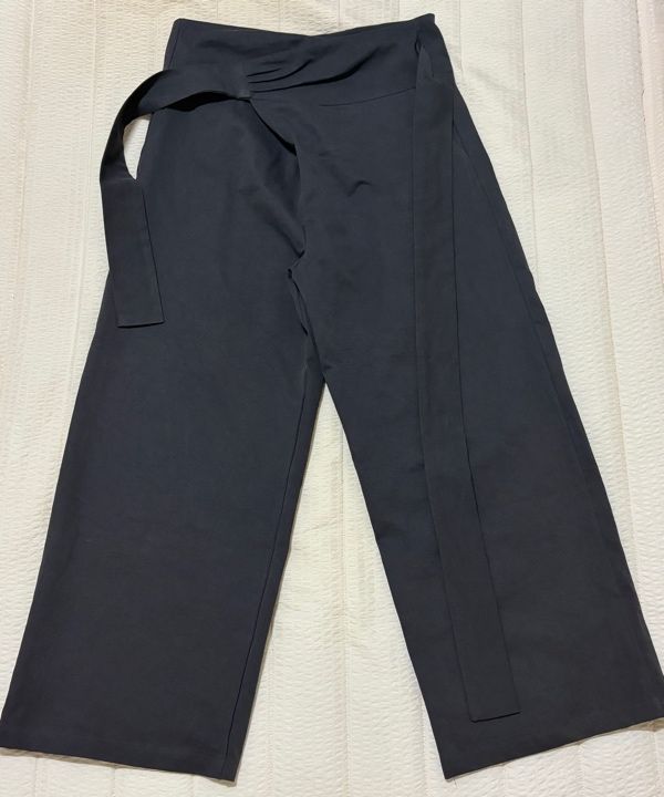 MUSINSA | FLAREUP Layered Wrap Trousers (FL-255_Charcoal)