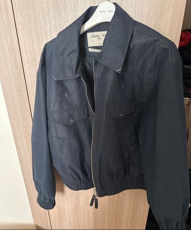 MUSINSA | MATIN KIM WESTERN DETAIL DENIM LIKE BLOUSON IN NAVY