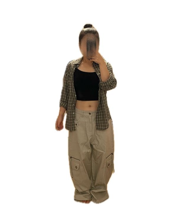 MUSINSA公式 | FANCY CLUB Cross Pocket Cargo Pants (PINK BEIGE