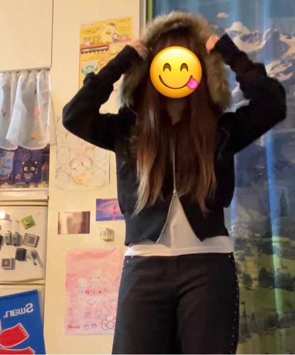 MUSINSA | FANCY CLUB Loose Fur Hooded Zip-Up (BLACK) F25ZA005