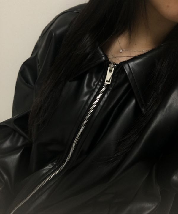 MUSINSA公式 | GRAYBLVD アレックスレザージャケット GKCJK64 (ブラック)
