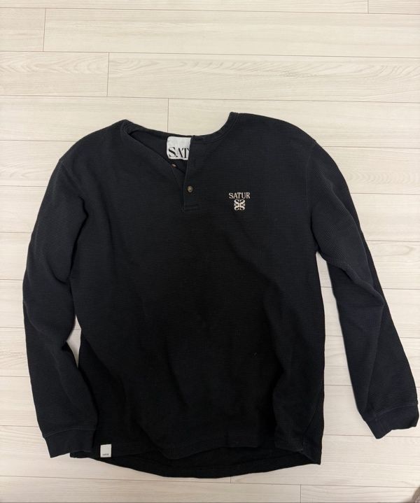 SATUR ヘンリーネックTシャツ SATUR】☆ワッフル ヘンリー ネック Tシャツ☆ (SATUR/Tシャツ
