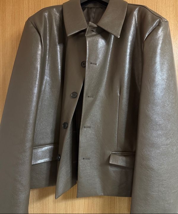 MUSINSA公式 | HYOJI 25 FW マッカラ クロップジャケット_レザー