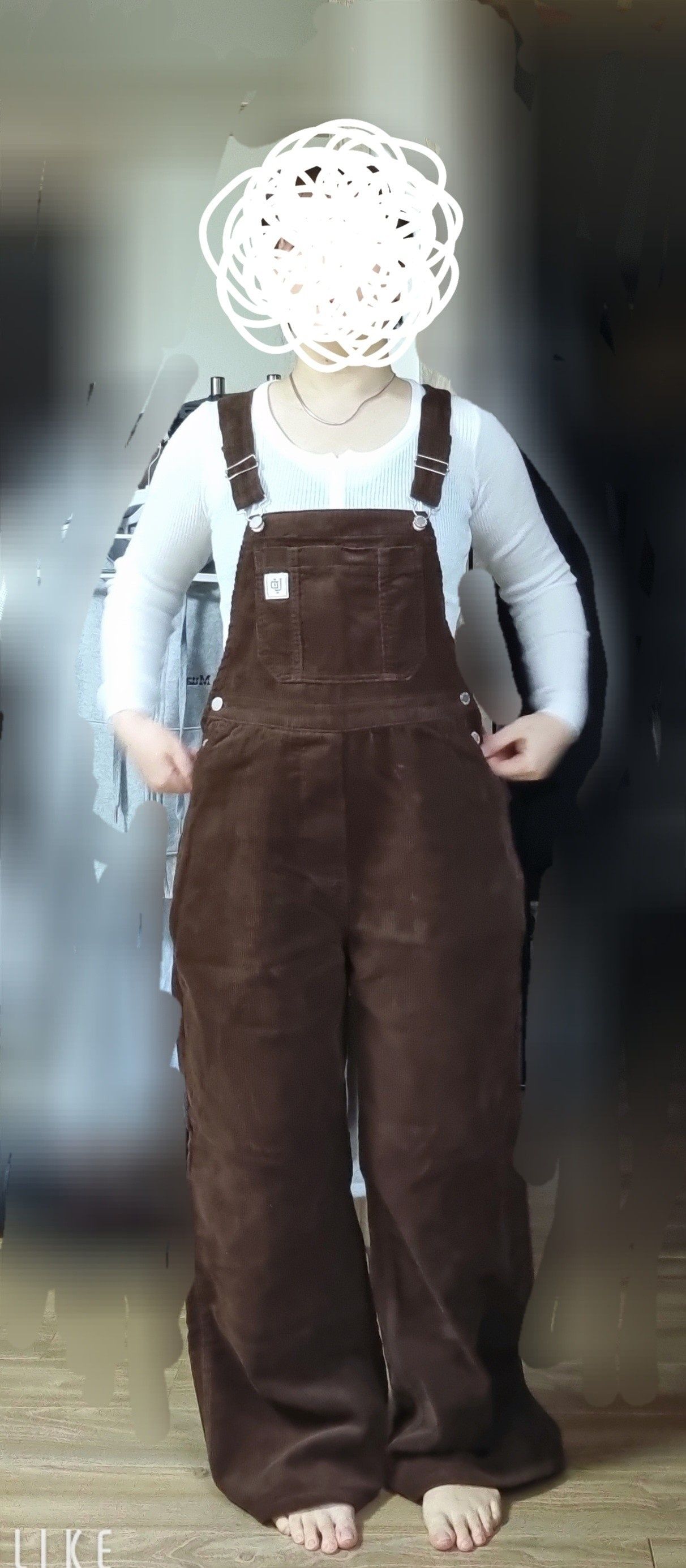 MUSINSA公式 | UNKNOWN PLANET コーデュロイオーバーオールブラウン