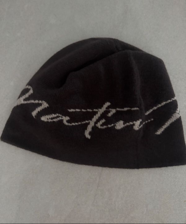 MUSINSA | MATIN KIM MATIN LOGO SCRIPT BEANIE IN BROWN