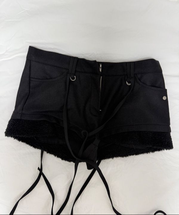 MUSINSA公式 | OJOS Micro Wool Shorts / Black