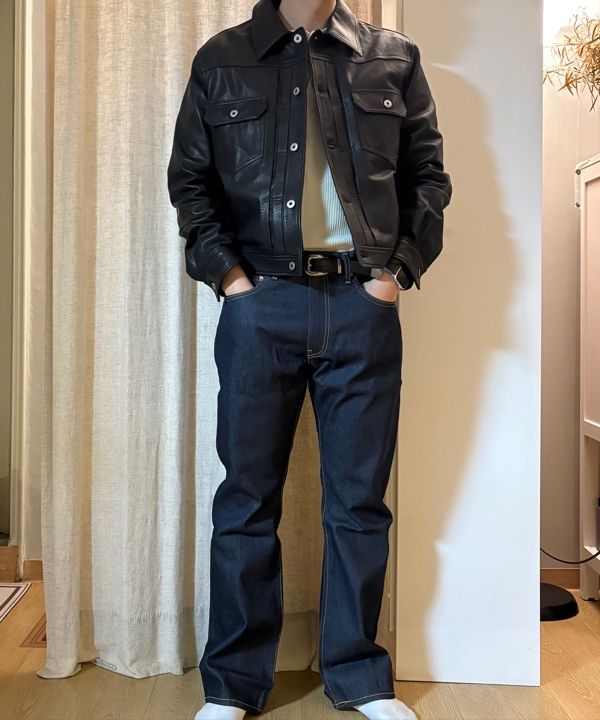 ジャケット・アウター COOR Goat Skin Pocket Trucker Jacket MUSINSA公式 | COOR ゴートスキンポケットトラッカージャケット