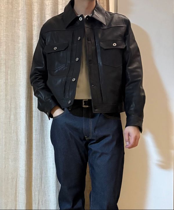 ジャケット・アウター COOR Goat Skin Pocket Trucker Jacket MUSINSA公式 | COOR ゴートスキンポケットトラッカージャケット
