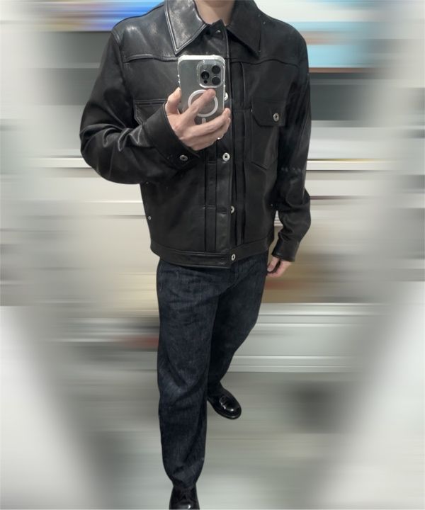 ジャケット・アウター COOR Goat Skin Pocket Trucker Jacket MUSINSA | COOR Goat Skin Pocket Trucker Jacket (Black)