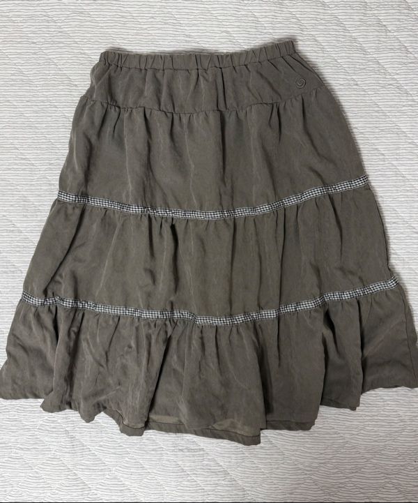 aeae CHECK MIDI TIERED SKIRT ミディスカート MUSINSA | AEAE CHECK MIDI TIERED SKIRT [BROWN]