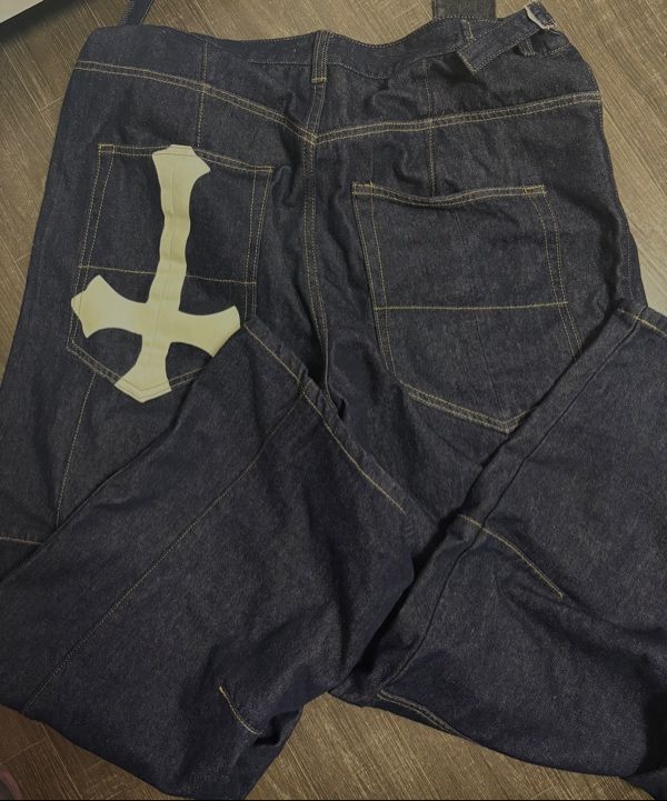 MUSINSA公式 | SCHISM INDUCING 3D TRUE BAGGY JEANS NAVY