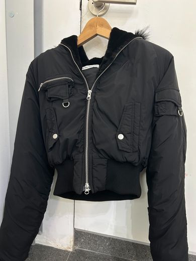 MUSINSA公式 | SCHISM INDUCING HOODED PUFFER JACKET BLACK
