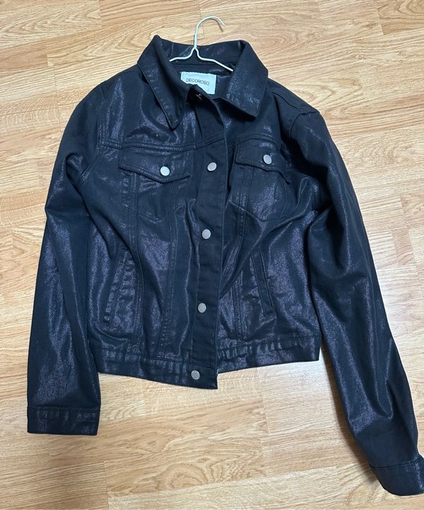 MUSINSA | DECOROSO Nox Denim Trucker Jacket [Coated Black]