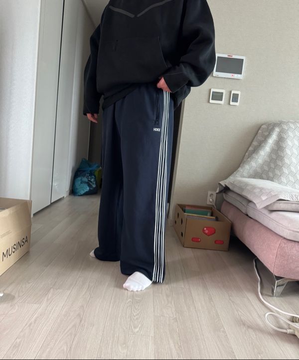 MUSINSA公式 | HDEX メインロゴトラックパンツ (ネイビー)