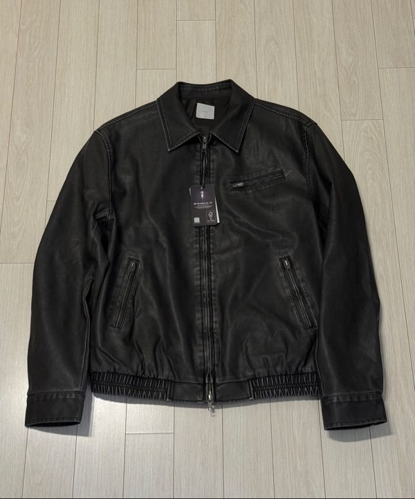 MUSINSA公式 | ASP フェイデッドレザージャケット - ウォッシュドブラック