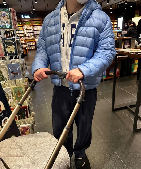 MUSINSA公式 | SUNLOVE Hooded Fly Light Down Jacket Light Blue