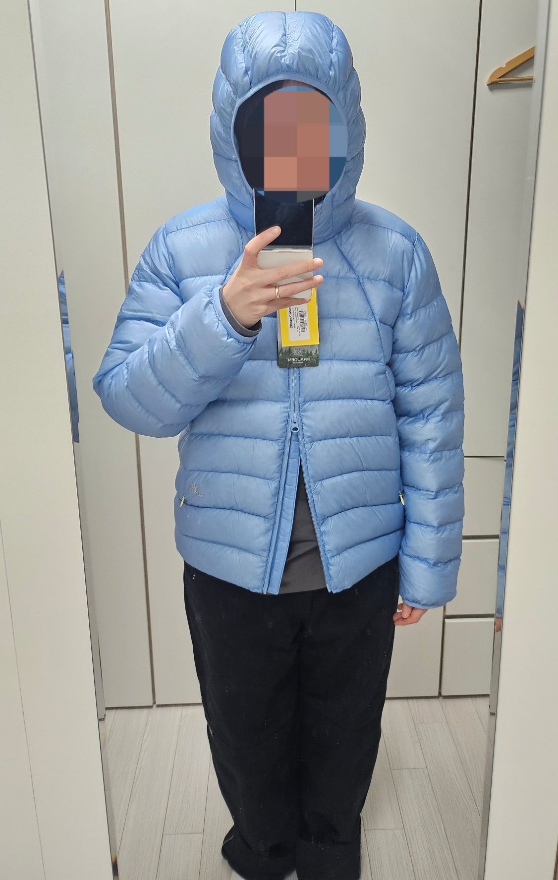 大人気❗️】ライトダウンジャケット 水色 M musinsa 風 大人気