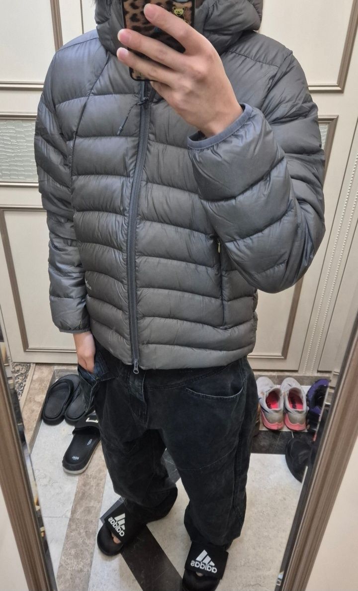 MUSINSA公式 | SUNLOVE Hooded Fly Light Down Jacket Grey