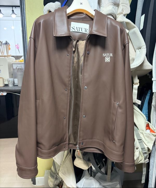 MUSINSA公式 | SATUR テオ シンセティックレザー カラー ジャケット