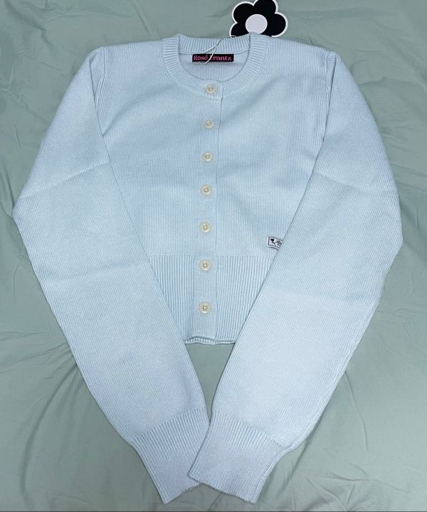 トップス ROSEFRANTZ Soft Nut Button Cardigan MUSINSA公式 | ROSÉ FRANTZ Soft Nut Button Cardigan [Sky Blue]