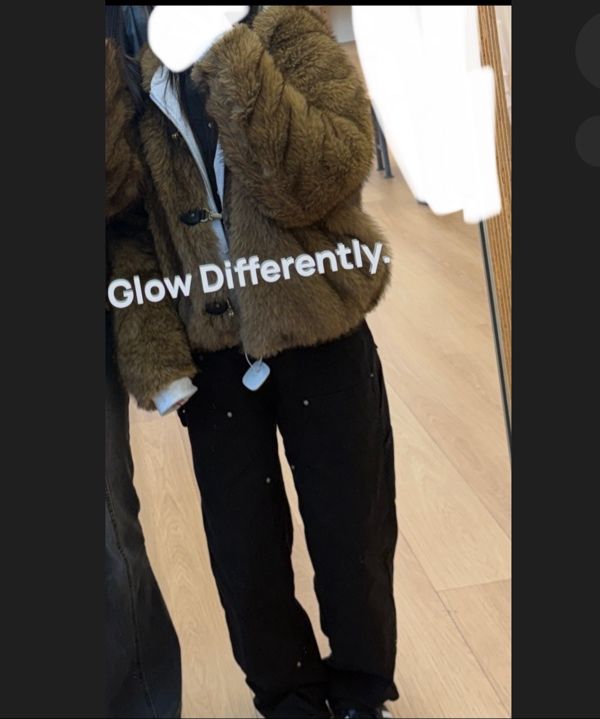 MUSINSA | GLOWNY MOOR REVERSIBLE FUR JACKET (BROWN)