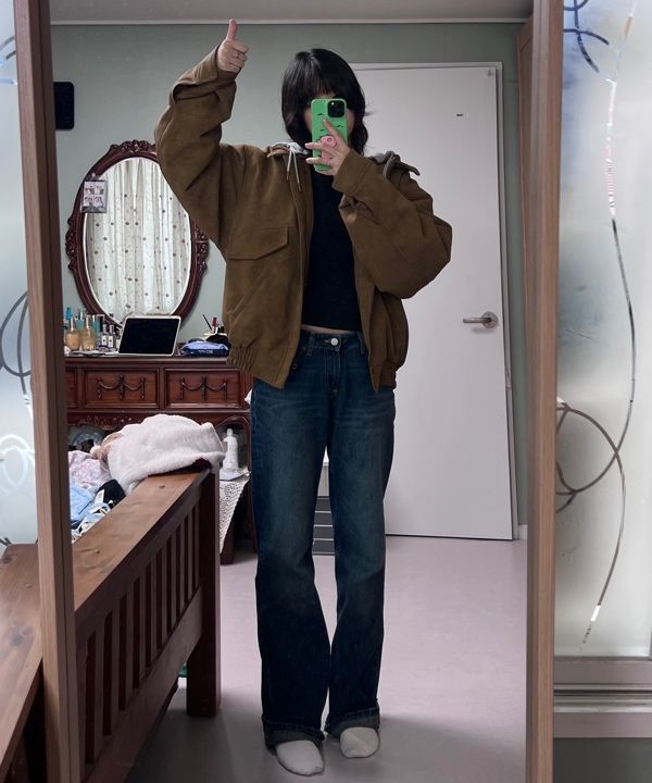 MUSINSA公式 | GLOWNY URBAN SUEDE JUMPER (BROWN)