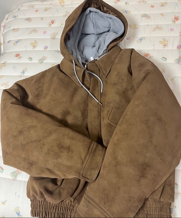 MUSINSA公式 | GLOWNY URBAN SUEDE JUMPER (BROWN)