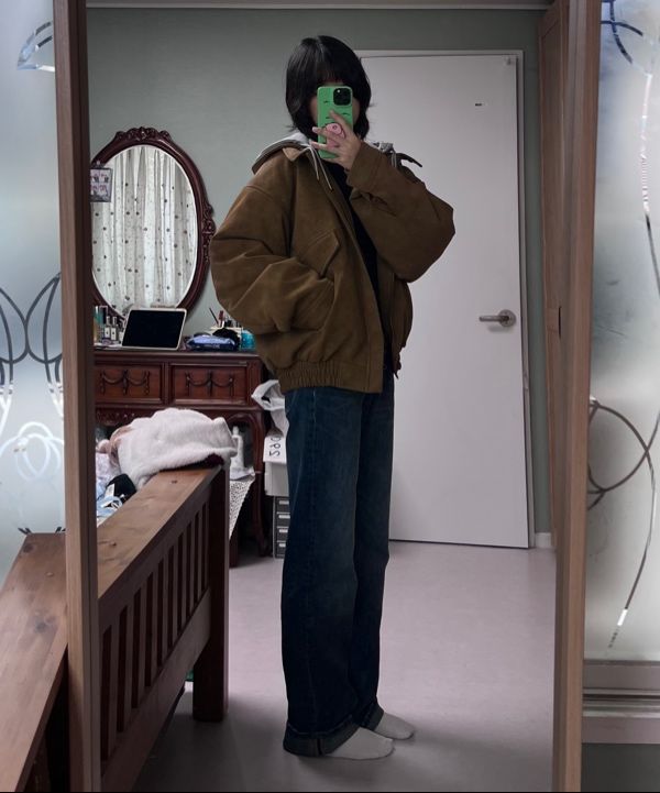 MUSINSA公式 | GLOWNY URBAN SUEDE JUMPER (BROWN)