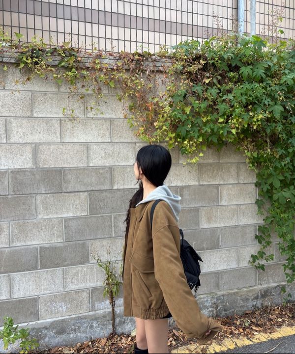 MUSINSA公式 | GLOWNY URBAN SUEDE JUMPER (BROWN)