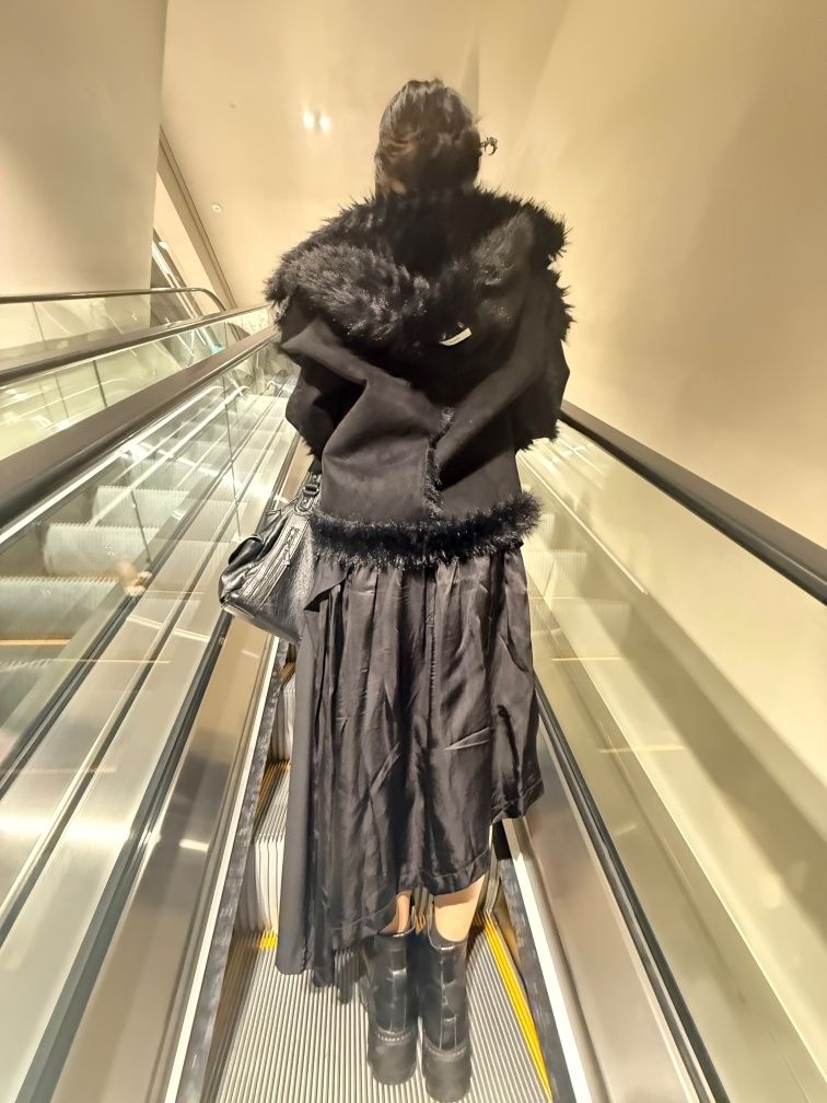 MUSINSA | UGLYSHADOW Reversible Shearling Jacket (Black)