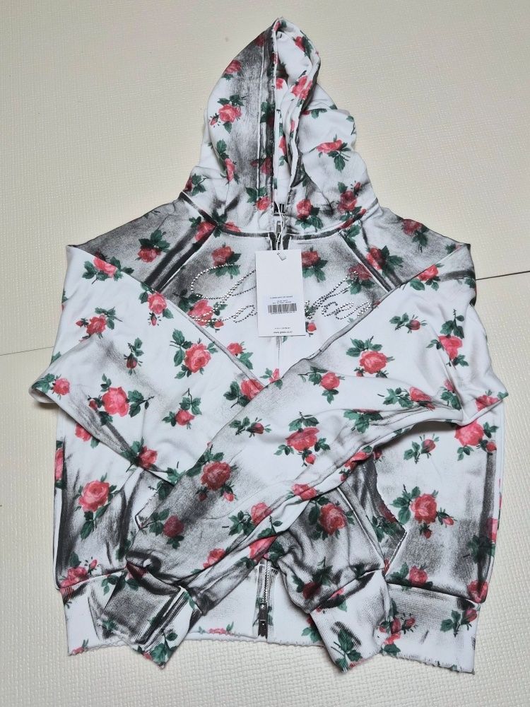 MUSINSA公式 | GRAILZ FLOWER DIRTY ZIP HOODIE [WHITE]