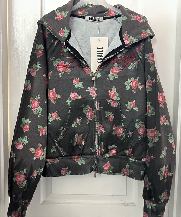 トップス GRAILZ FLOWER DIRTY ZIP HOODIE CHARCOAL MUSINSA | GRAILZ FLOWER DIRTY ZIP HOODIE [CHARCOAL]
