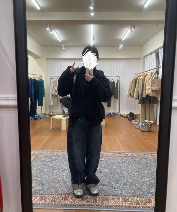 MUSINSA公式 | FLAREUP Wave Fleece Jacket (FL-049_Black)