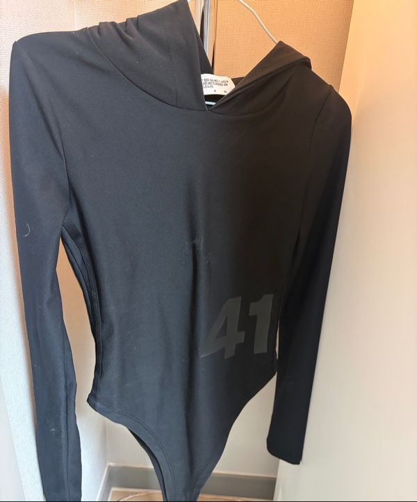 41pray Hoodie Bodysuit Black シズニルック MUSINSA | 41PRAY Hoodie Bodysuit / Black