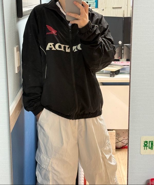 MUSINSA公式 | Honda Motorcycle Track Zip up Jacket Black